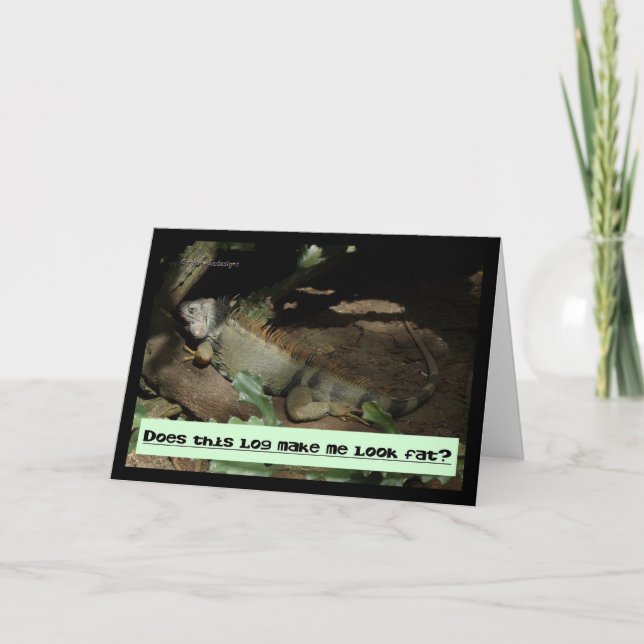 Iguana Humour-Weight Loss Card (Front)