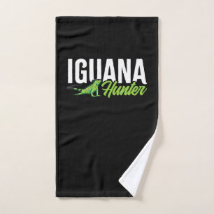 Iguana Hunter Herbivorous Lizard Sharp Eye Specie Hand Towel