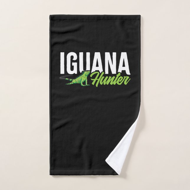 Iguana Hunter Herbivorous Lizard Sharp Eye Specie Hand Towel (Hand Towel)