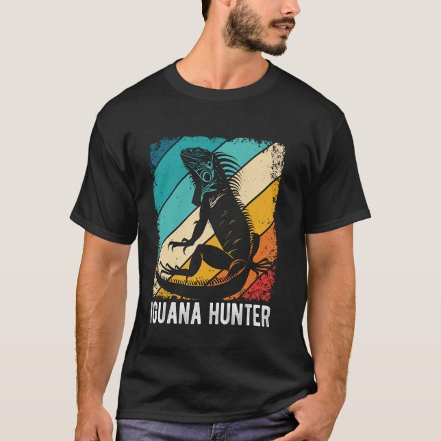 IGUANA HUNTER Retro Iguana Hunter T-Shirt (Front)