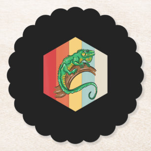 Iguana Illustration Owner Lover Gift Iguanas Love Paper Coaster