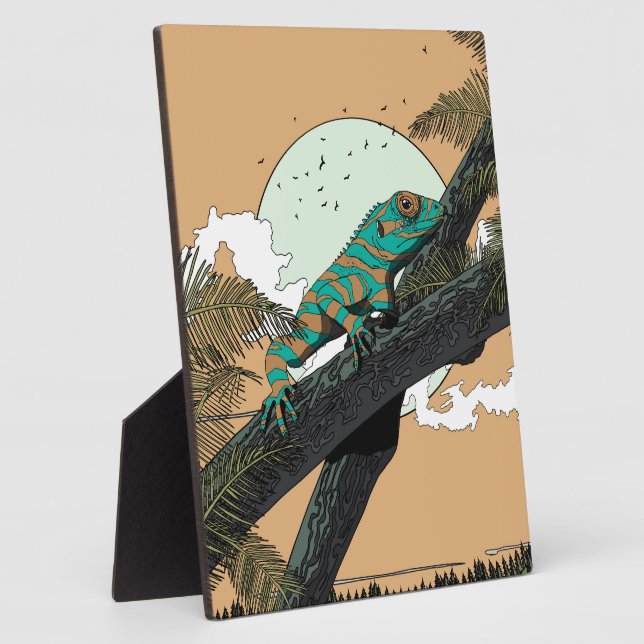 Iguana in the Jungle Plaque (Side)