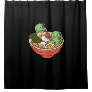 Iguana Kawaii Ramen Funny Pet Gift Shower Curtain