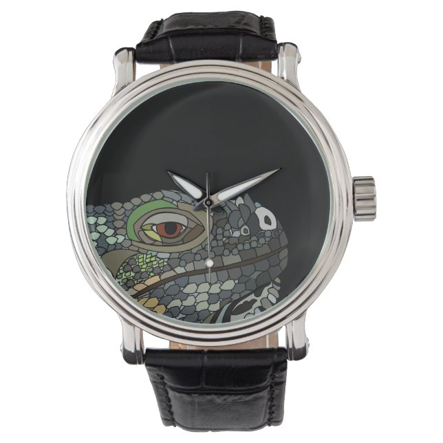 Iguana Lizard Animal Iguana Watch (Front)