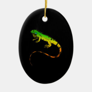 Iguana Lizard  Beautiful Iguana Gift Ceramic Tree Decoration