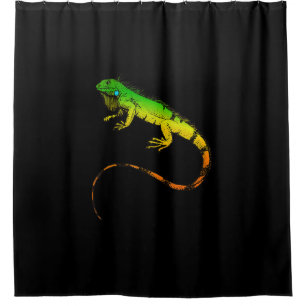 Iguana Lizard Beautiful Iguana Gift Shower Curtain