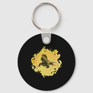 Iguana Lizard Motif Terrarium Reptile Colourful Li Key Ring