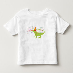 Iguana Lizard Partying Animals Having a Party  Toddler T-Shirt