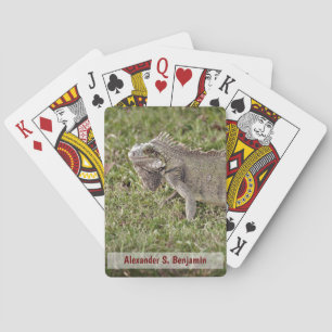 Iguana Lizzard Pet Animal Nature Personalise Playing Cards