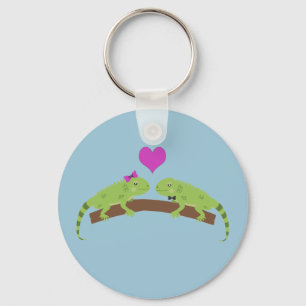 Iguana Love Key Ring