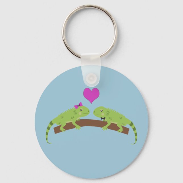 Iguana Love Key Ring (Front)