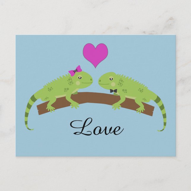 Iguana Love Postcard (Front)