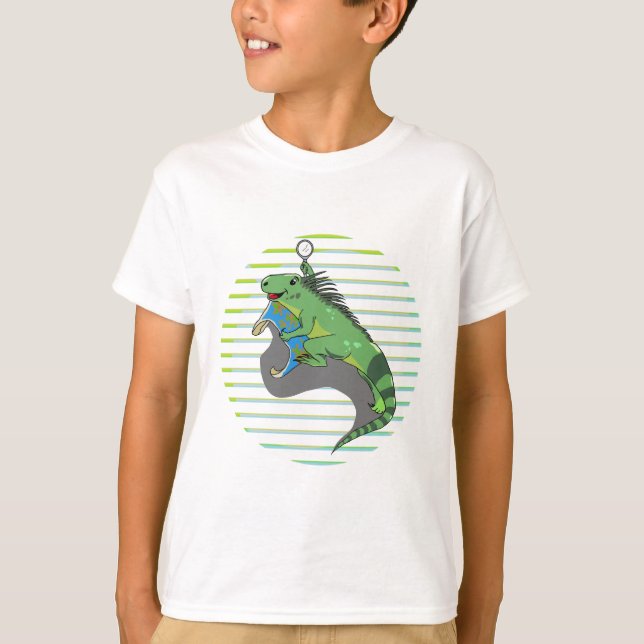 Iguana Mapping Art Shirt (Front)