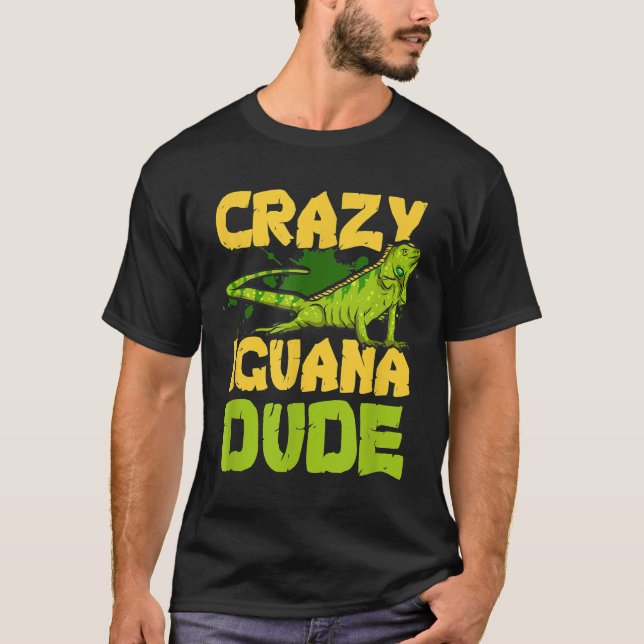 Iguana Men Women Kids Crazy Iguana Dude T-Shirt (Front)