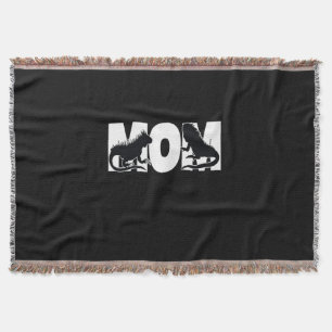 Iguana Mum Throw Blanket