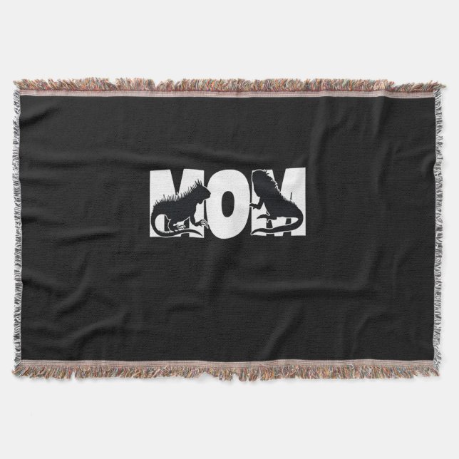 Iguana Mum Throw Blanket (Front)