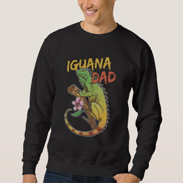 Iguana Reptiles Lizard Pet Terrarium Sweatshirt (Front)