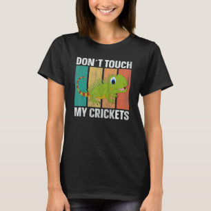 Iguana Retro Vintage Don´t Touch My Crickets T-Shirt