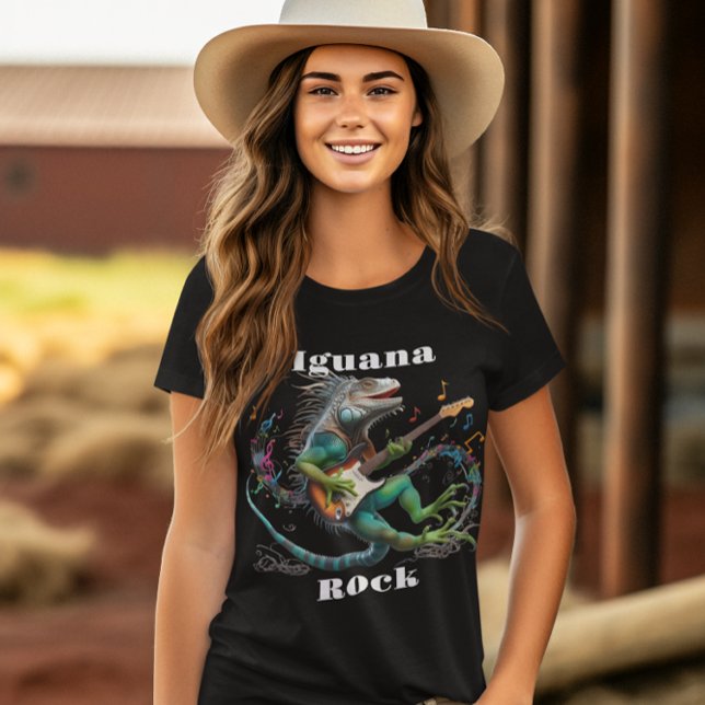  Iguana Rockstar in a Colourful Music Burst T-Shirt (Creator Uploaded)