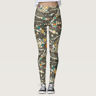 iguana skin black pop leggings