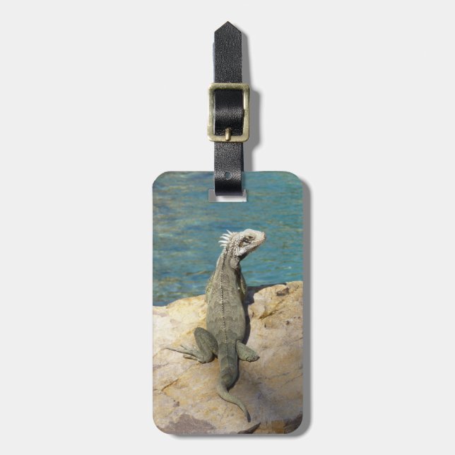 Iguana Tropical Wildlife Photography Luggage Tag (Front Vertical)