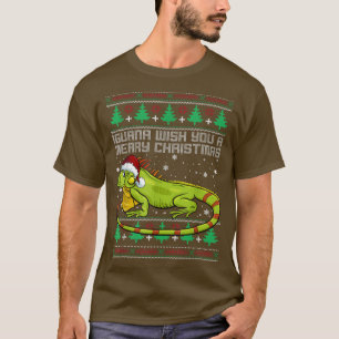 Iguana Ugly Christmas Sweater , Xmas Lizard