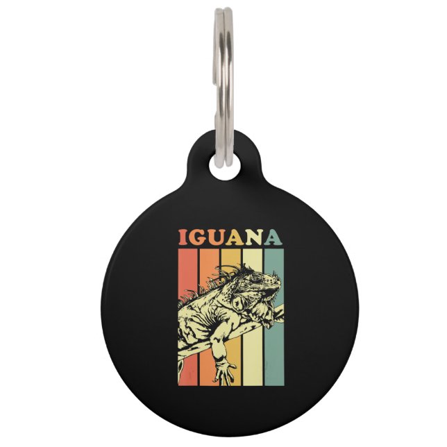 Iguana Vintage Gift Pet Tag (Front)