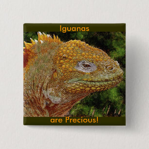IGUANA WARRIOR Art 15 Cm Square Badge