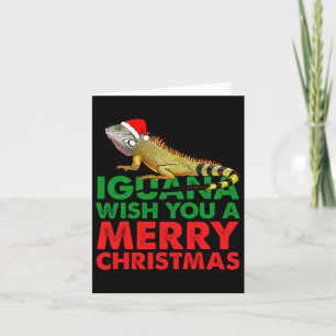Iguana Wish You A Merry Christmas Funny Iguana Card