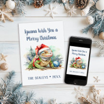 Iguana Wish You a Merry Christmas 