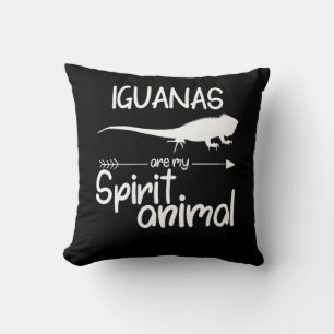 Iguanas Are My Spirit Animal Gift Men Women Lizar Cushion