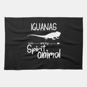 Iguanas Are My Spirit Animal Gift  Men Women Lizar Tea Towel