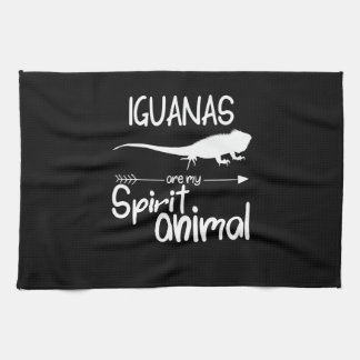 Iguanas Are My Spirit Animal Gift  Men Women Lizar Tea Towel