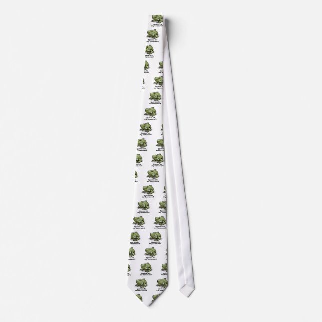Iguanas ate my Homework Tie (Front)