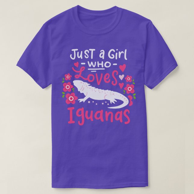 Iguanas Lizard Reptile Herpetologist T-Shirt (Design Front)