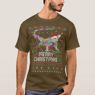 Iguanas Santa Hat Animal Christmas Tree Lights Hol T-Shirt