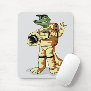 Iguanodon Dressed In A Cosmonaut Spacesuit. Mouse Mat