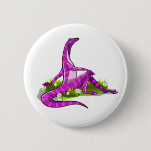 Iguanodon Showing Off Her Natural Beauty. 6 Cm Round Badge