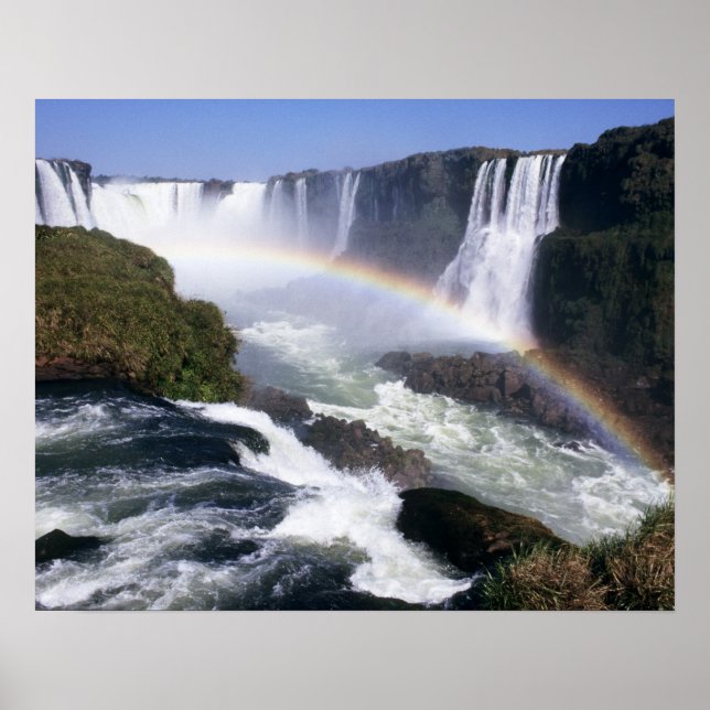 Iguassu Falls, Parana State, Brazil. Aerial view Poster (Front)