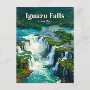 Iguazu Falls Brazil Postcard
