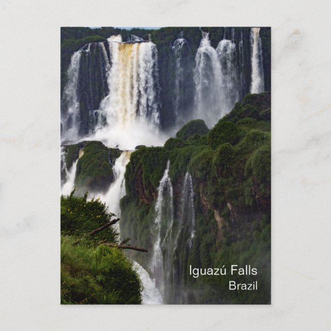 Iguazú Falls Brazil Waterfall Travel Postcard (Front)