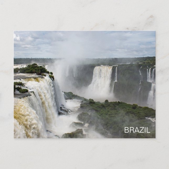 Iguazú Falls Brazil Waterfall Travel Postcard (Front)