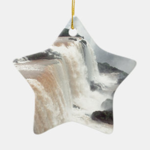 iguazu falls Brazill Ceramic Tree Decoration