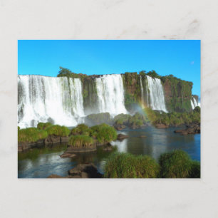 Iguazu falls in Brazil Holiday Postcard