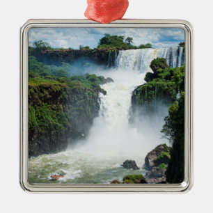 Iguazu Falls Surround By Jungle Metal Tree Decoration