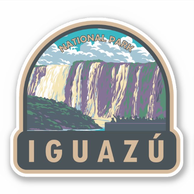 Iguazu National Park Argentina Travel Art Vintage (Front)