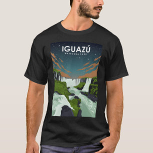 Iguazu National Park at Night Vintage Minimal Trav T-Shirt