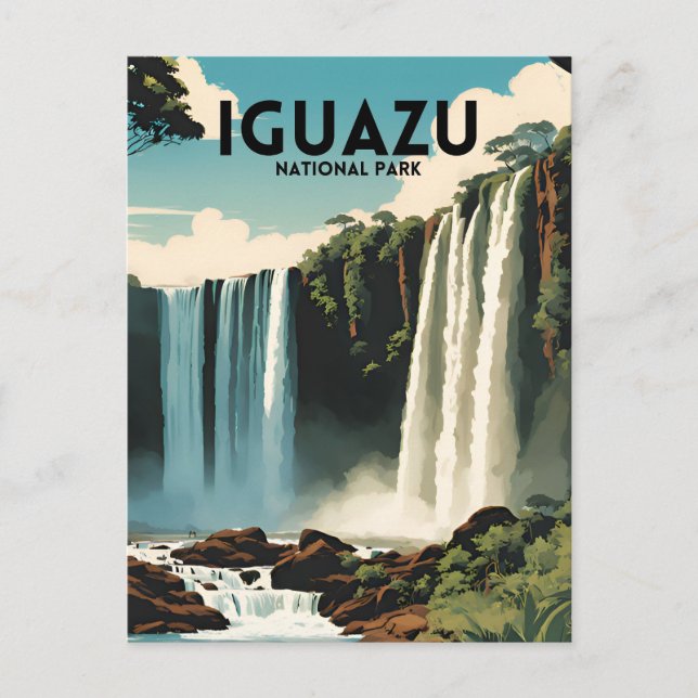 Iguazu National Park Travel Poster Postcard (Front)