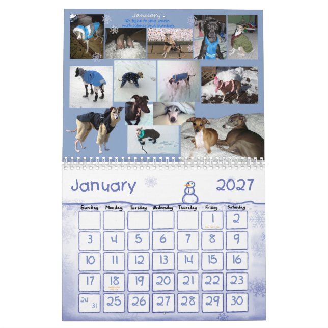 IGWhispers' 2012 Italian Greyhound Calendar (Jan 2027)