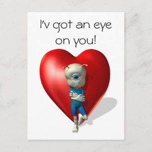 I'h got an eye on you postcard